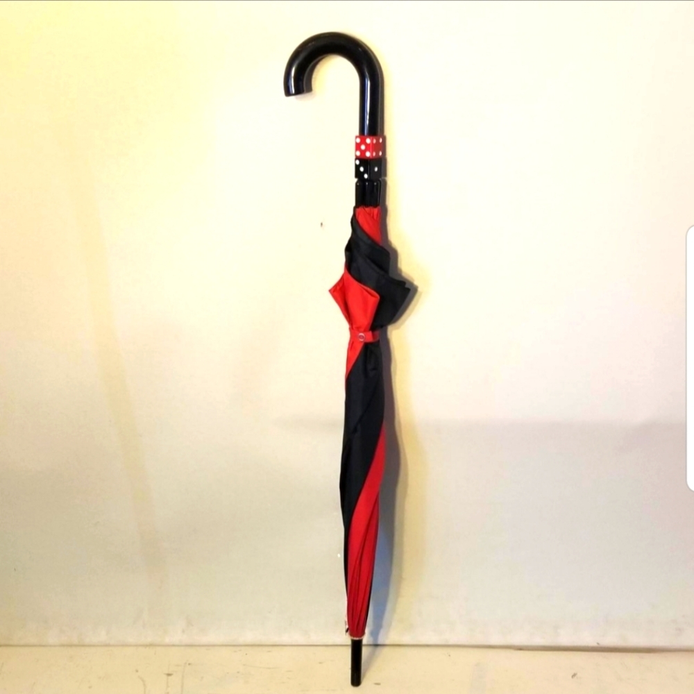 1980's Aramis Promo Gift Umbrella in Red & Black with spinning dice.